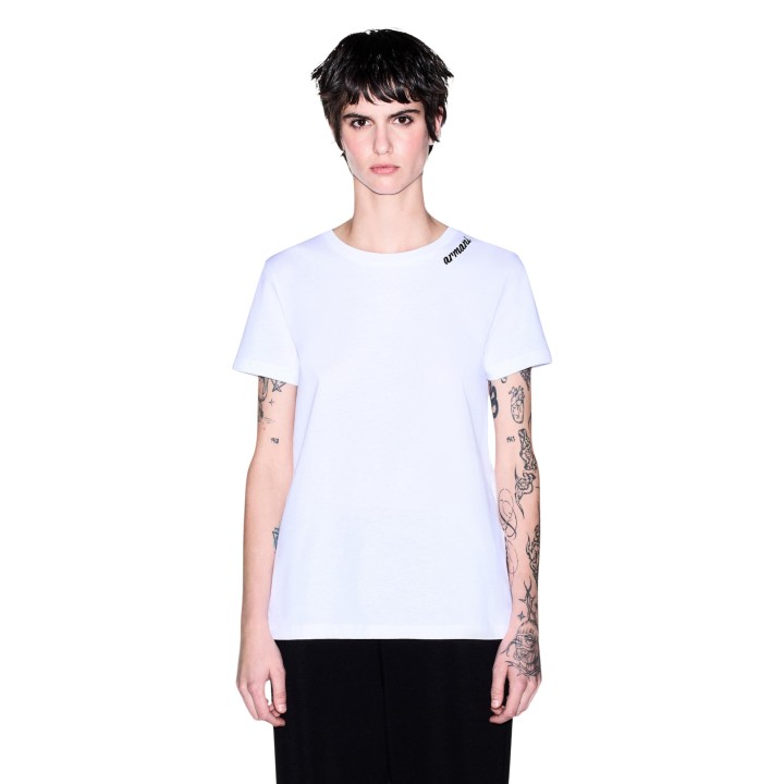 Armani Exchange camiseta blanca de mujer XW003260 AF10356 vista frontal