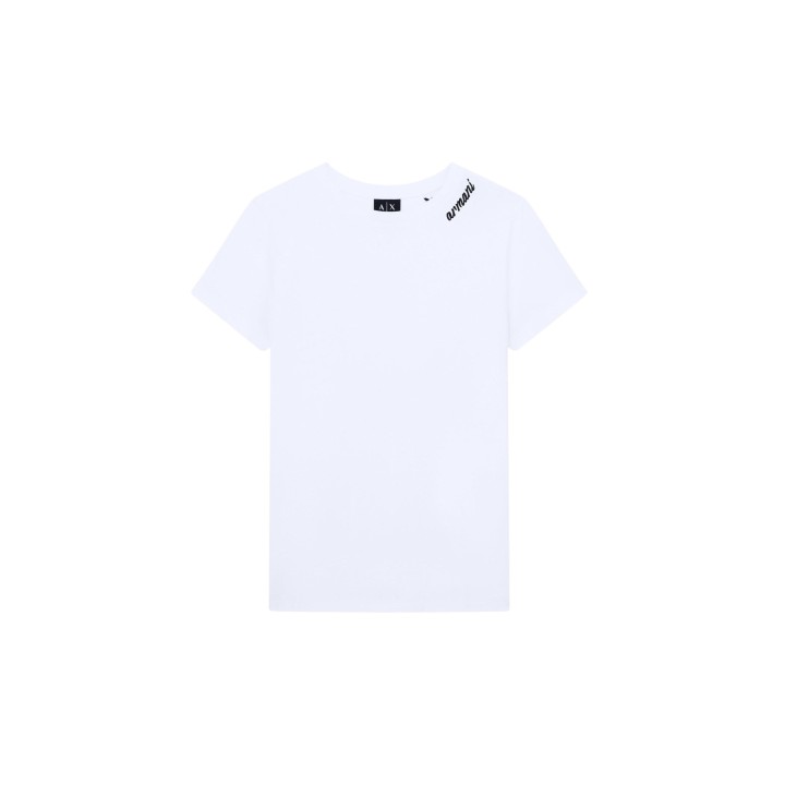 Armani Exchange camiseta blanca de mujer XW003260 AF10356 vista frontal extendida