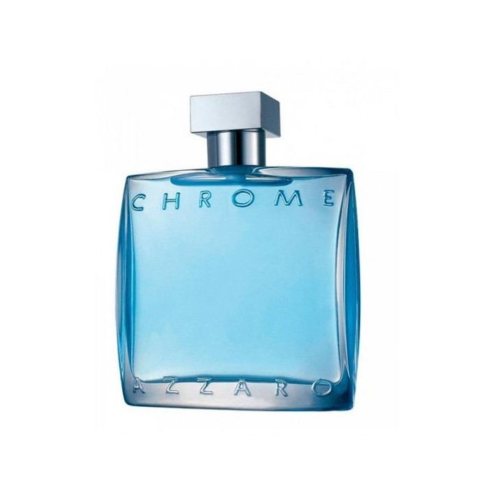 Perfume Azzaro Chrome para hombre botella azul vista frontal