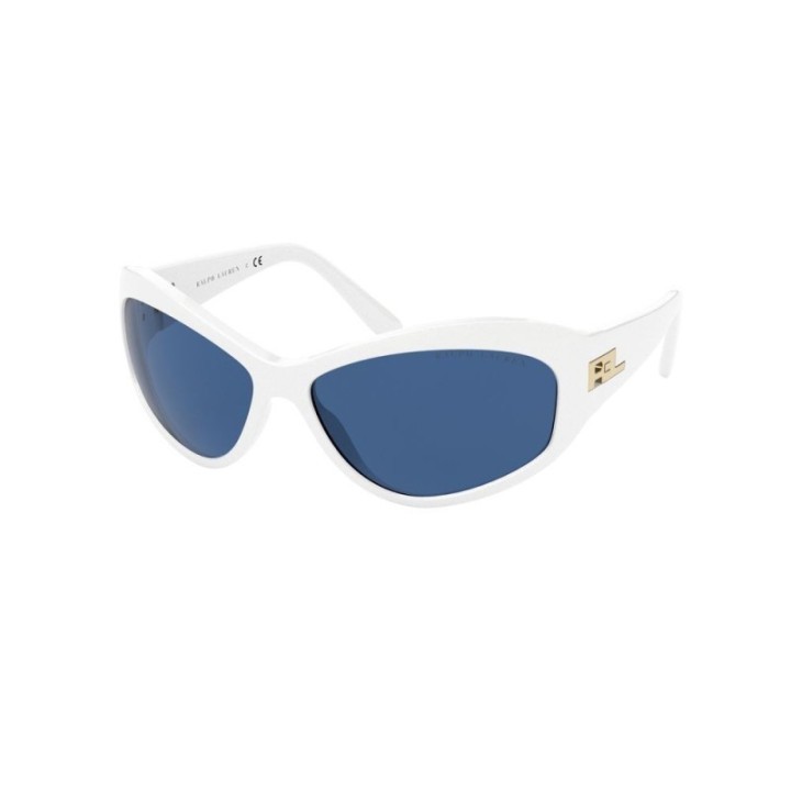 Gafas de sol polarizadas de resina blancas para mujer Ralph Lauren vista lateral