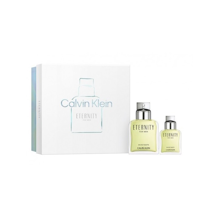 Set Calvin Klein Eternity eau de toilette para hombre con dos botellas color palido