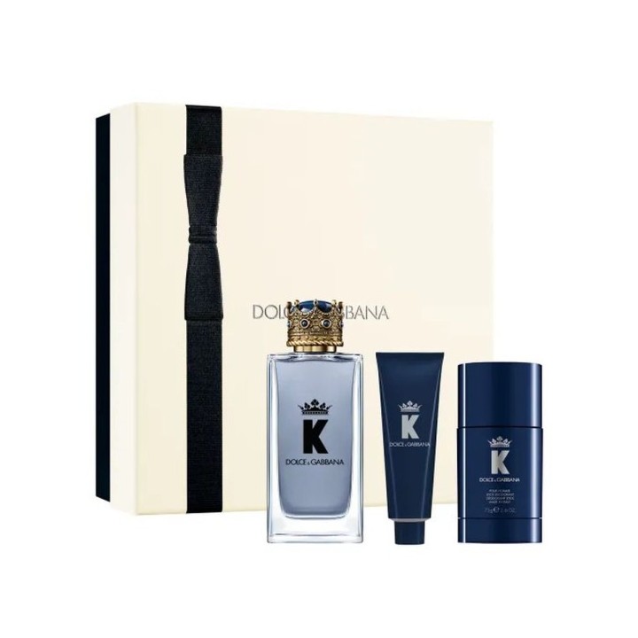 set de perfume k dolce gabbana para hombre frasco azul vista frontal