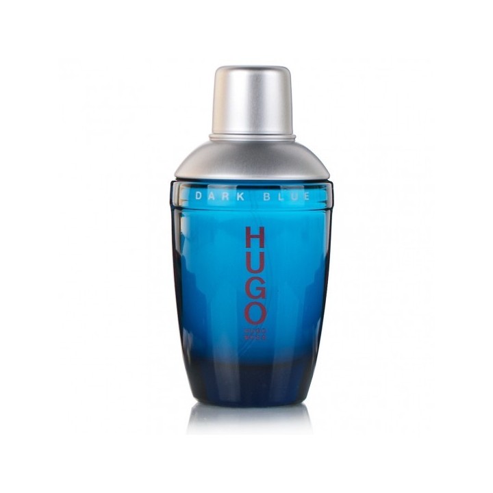 Perfume Hugo para hombre en frasco azul vista frontal