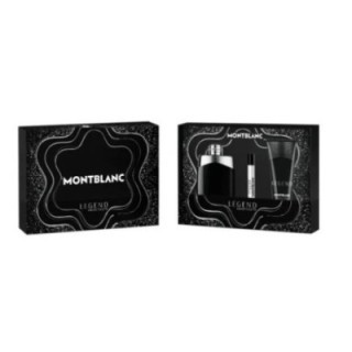 Set de perfume Montblanc Legend para hombre en estuche negro vista frontal