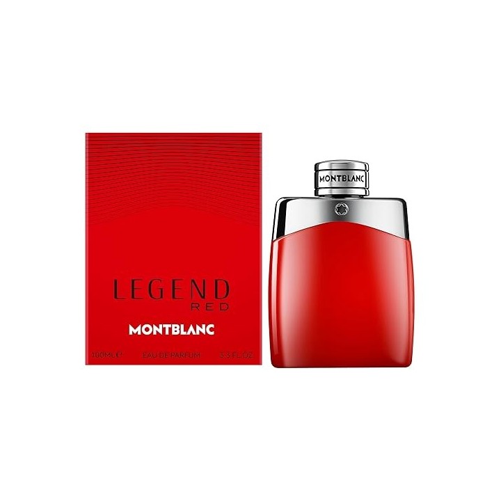 perfume montblanc legend red eau de parfum para hombre frasco rojo vista frontal