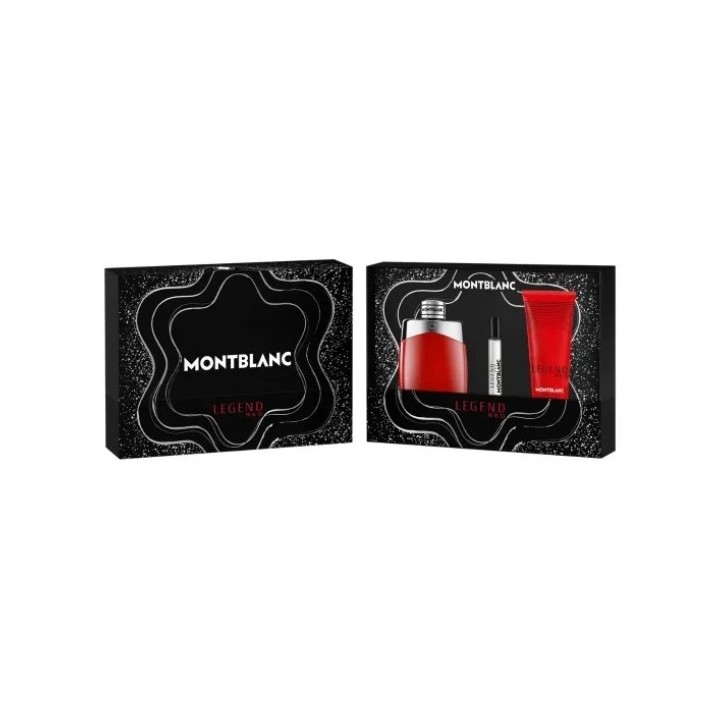 Set de perfume Montblanc Legend Red para hombre en estuche rojo vista frontal