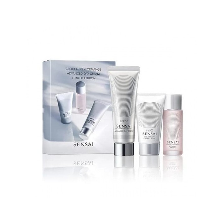 Set de cuidado facial Sensai con crema advanced spf30 50 ml vista frontal