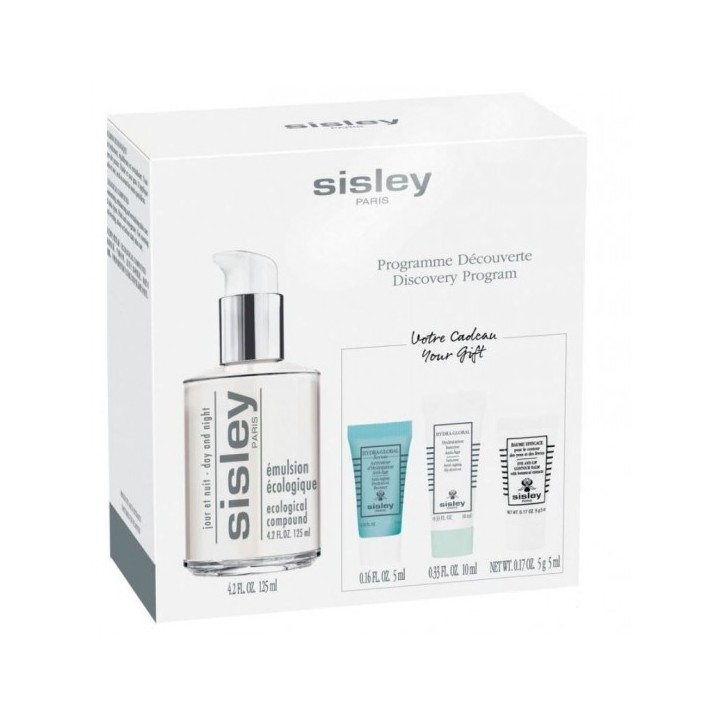 Set Sisley emulsión ecológica 125 ml en caja blanca vista frontal