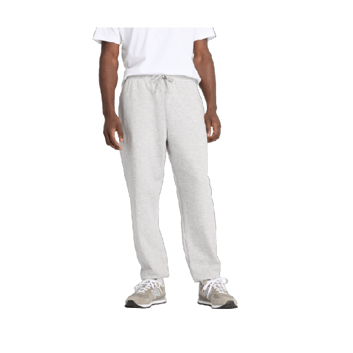 Pantalón jogger gris de rizo francés para hombre New Balance vista frontal