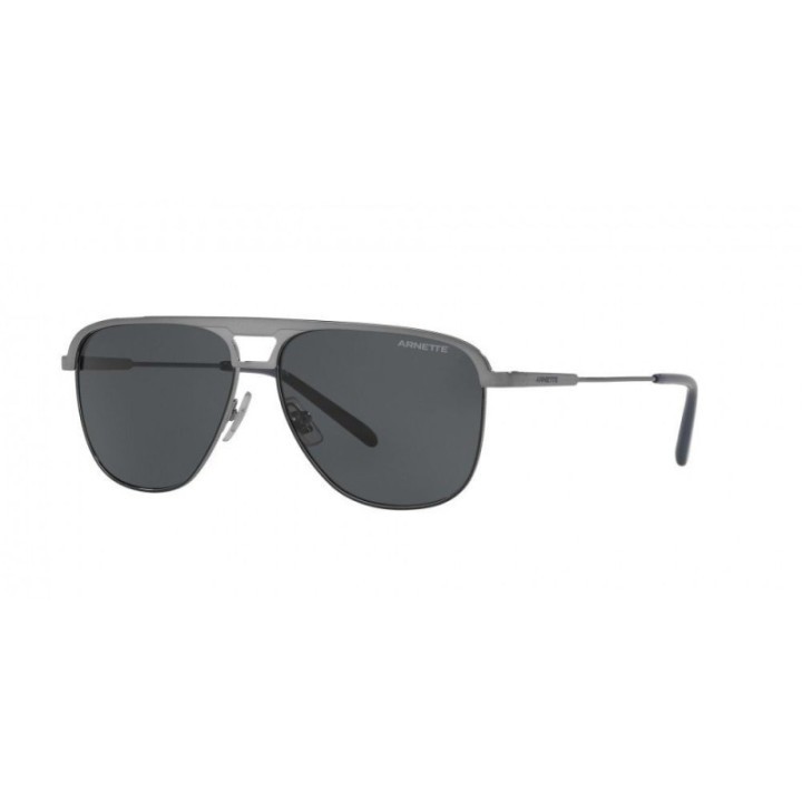 Gafas de sol polarizadas de acetato gris para hombre Arnette vista lateral