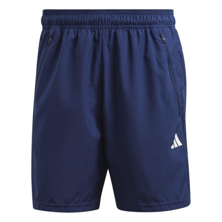 Shorts deportivos Adidas para hombre en azul oscuro vista frontal