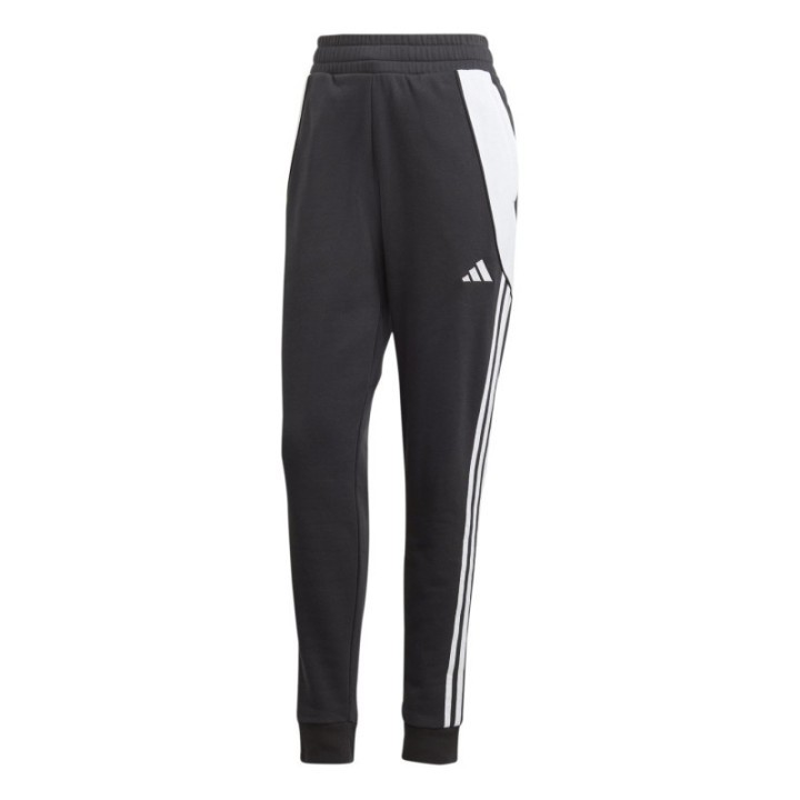 Pantalón chándal para mujer Adidas negro y blanco vista frontal