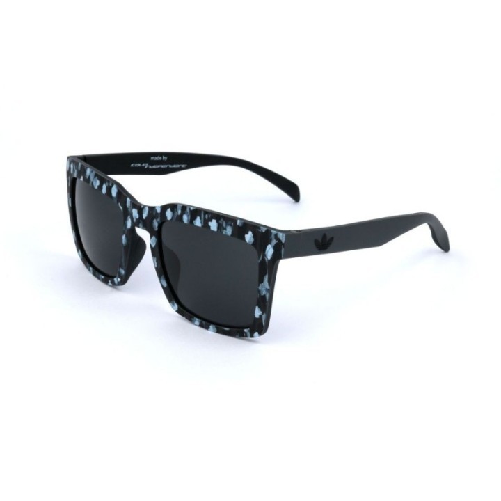 Gafas de sol adidas para hombre de acetato negro moteado en azul polarizadas vista lateral