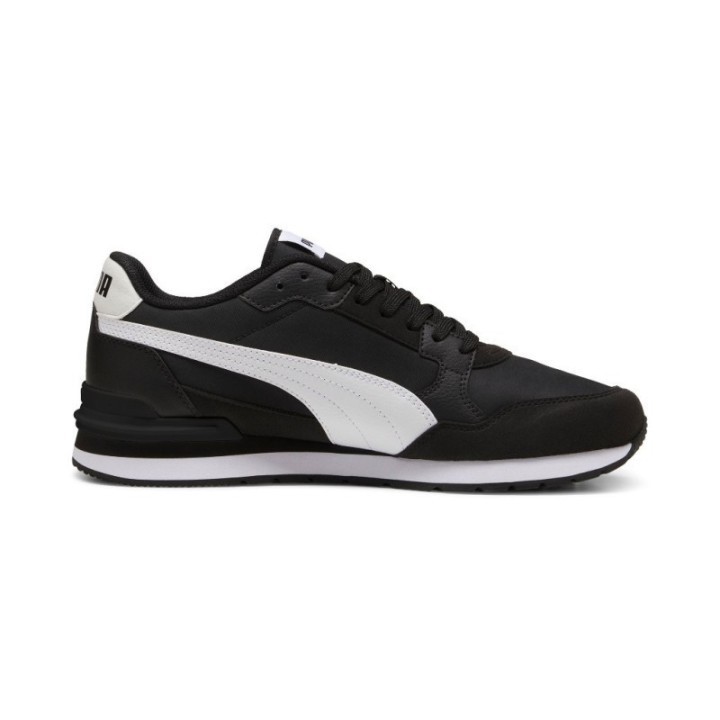 Zapatillas Puma negras y blancas para hombre vista lateral