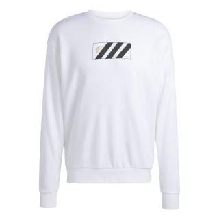 Sudadera Adidas Copa cuello redondo blanco vista frontal