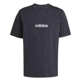 Camiseta Adidas algodón negro blanco vista frontal