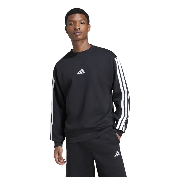 Sudadera Adidas M 3S FL SWT NEGRO/BLANCO