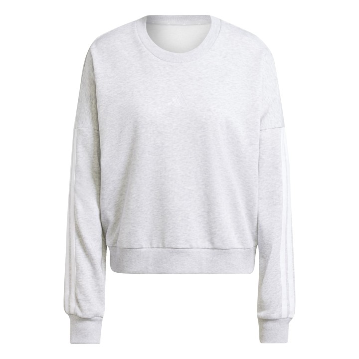 Sudadera Adidas W 3S FT SWT GRIS/BLANCO