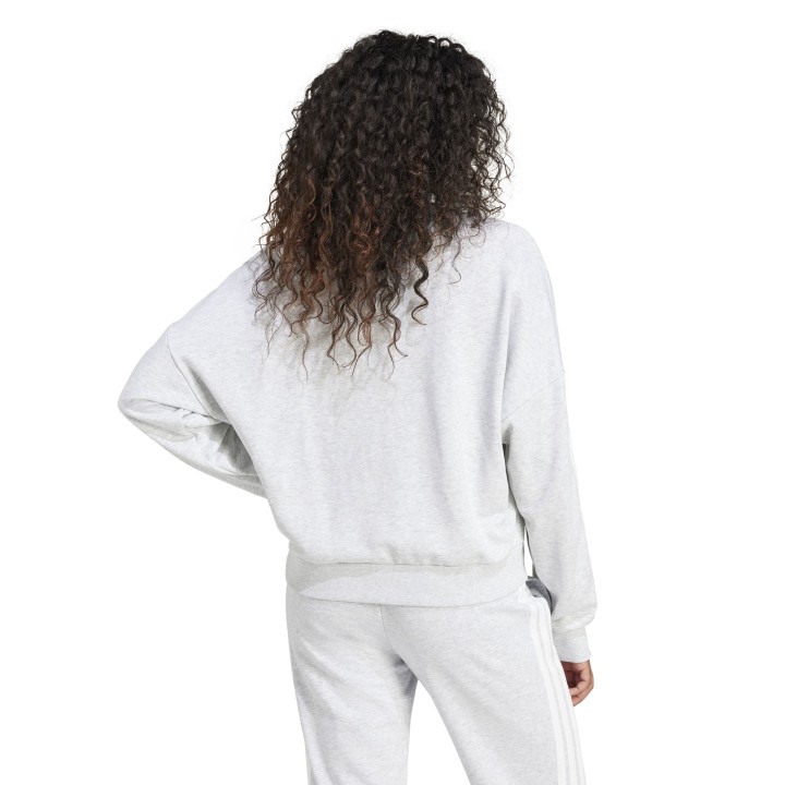 Sudadera Adidas W 3S FT SWT GRIS/BLANCO