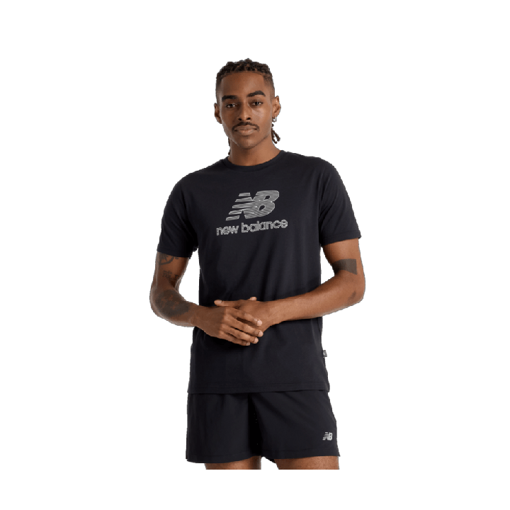 Camiseta New Balance Heathertech Logo negro
