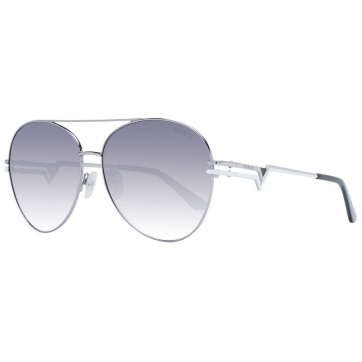 Gafas de sol aviador metálicas grises para mujer Guess vista lateral