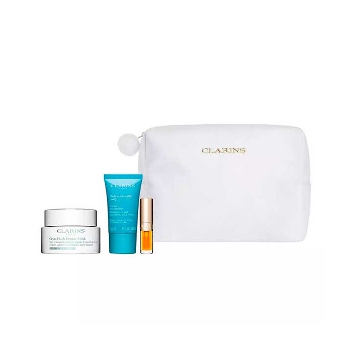Estuche facial Clarins mascarilla Cryo Flash 75 ml vista frontal