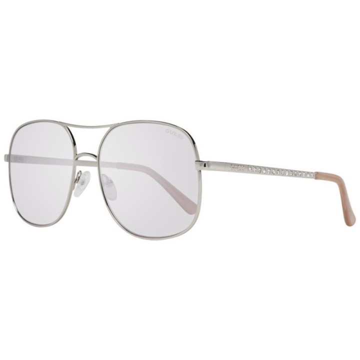 Gafas de sol de metal plateadas para mujer Guess vista lateral estilo aviador