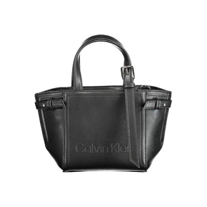 Calvin Klein Bolso negro asa con logo grande