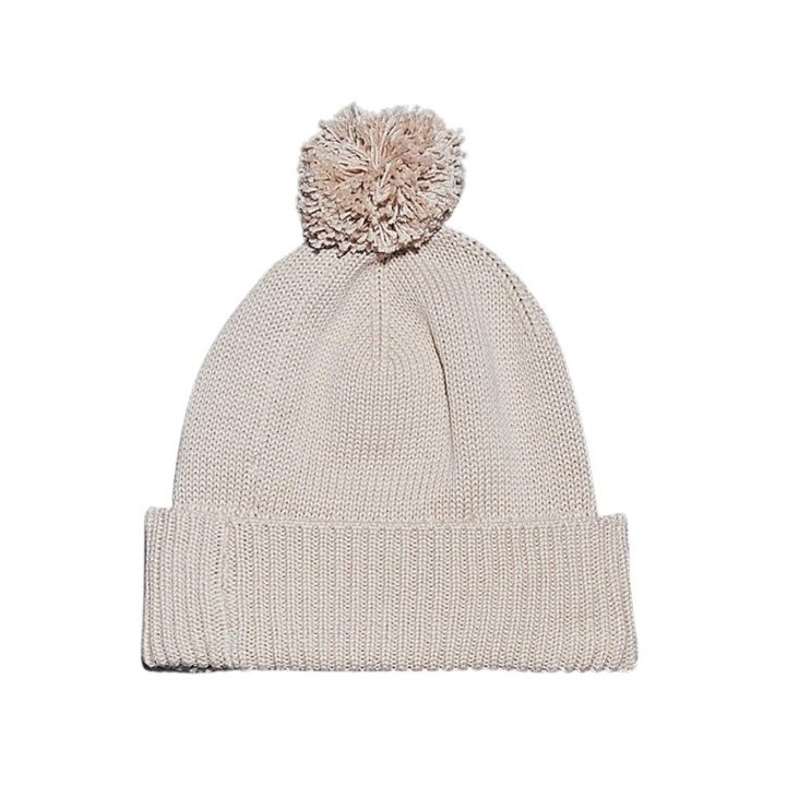 Gorro beige para mujer Calvin Klein en mezcla algodón-acrílico detrás
