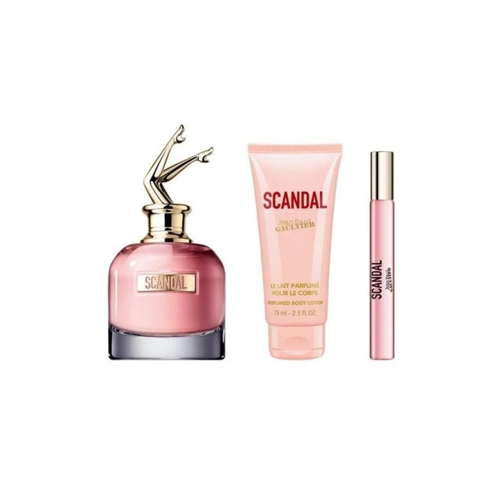 Estuche Jean Paul Gaultier Scandal perfume 80 ML 3 productos