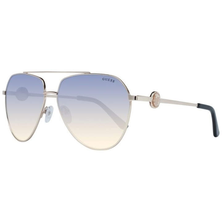 Gafas de sol aviador doradas de metal para mujer Guess vista lateral
