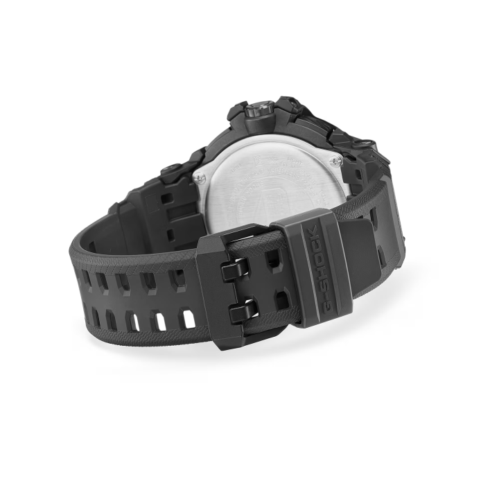 Casio G-Shock GR-B300-1A, vista en perspectiva de la esfera y bisel con protección.