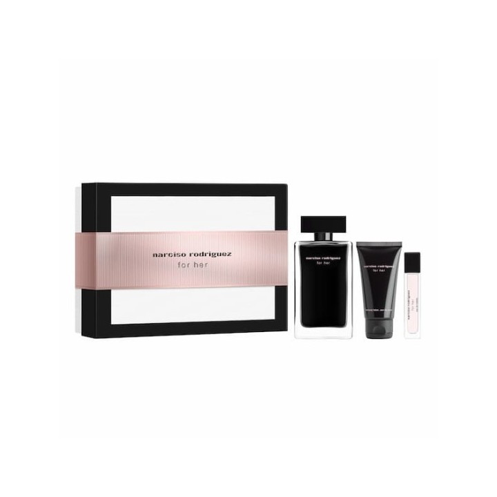 Perfume Narciso Rodriguez for her para mujer frasco negro vista frontal