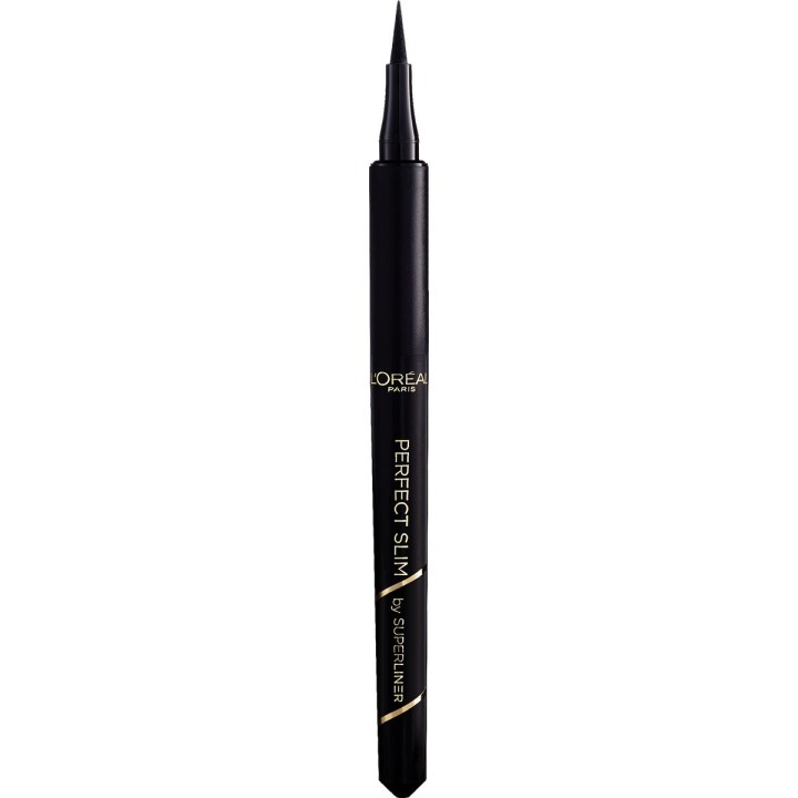 Eyeliner líquido L’Oréal Perfect Slim 01 Intense Black vista frontal abierto