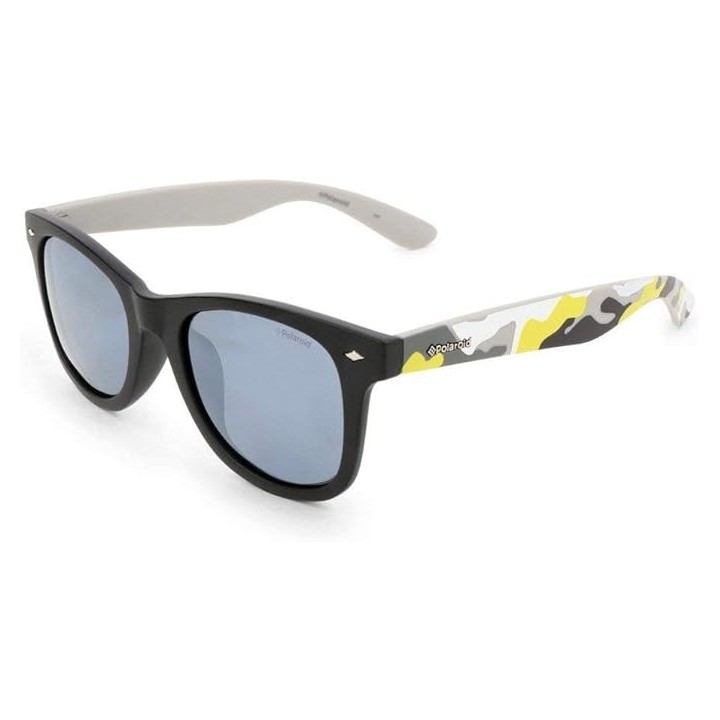 gafas de sol Polaroid cuadradas de policarbonato negras con diseño