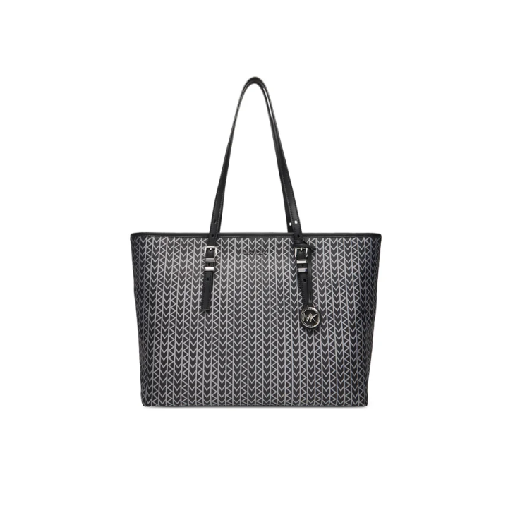 bolso tote de jacquard negro para mujer Michael Kors vista frontal