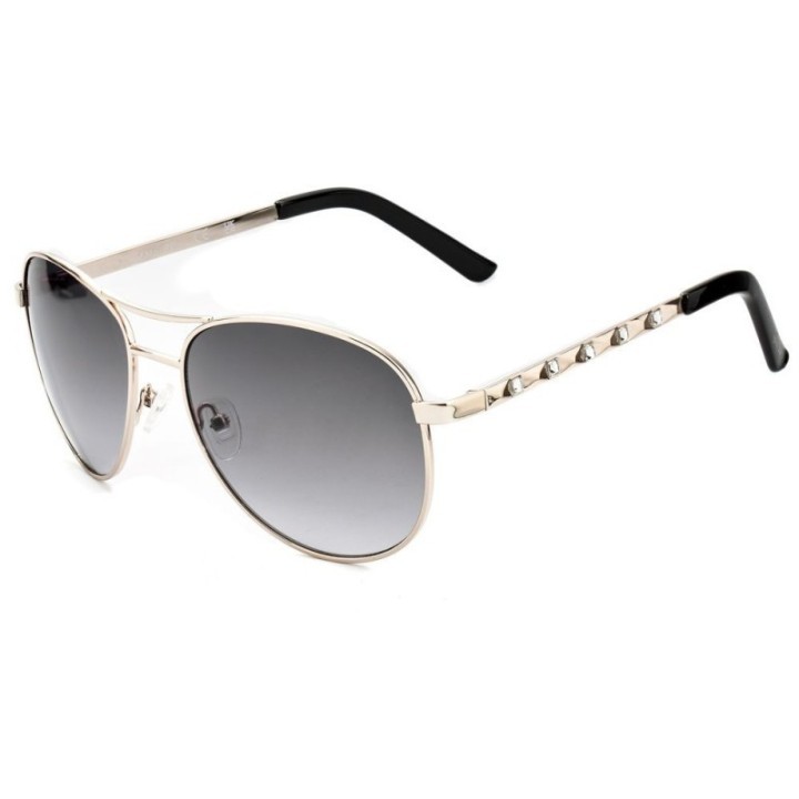 Gafas de sol polarizadas de metal dorado para mujer Guess con lentes grises degradadas