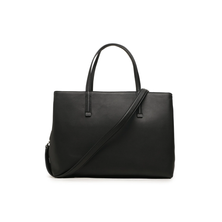 bolso negro de poliéster reciclado para mujer Calvin Klein vista dorsal