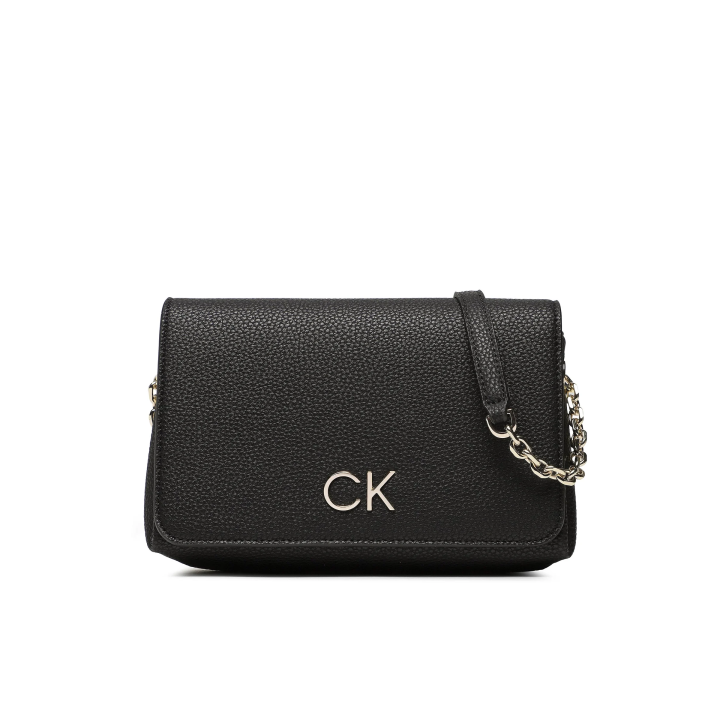 bolso bandolera negro de poliéster para mujer Calvin Klein vista frontal