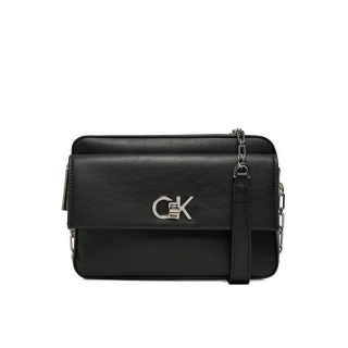 Bolso cruzado Calvin Klein de poliéster negro vista frontal