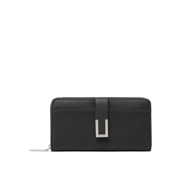 Cartera Calvin Klein de poliéster con broche negra