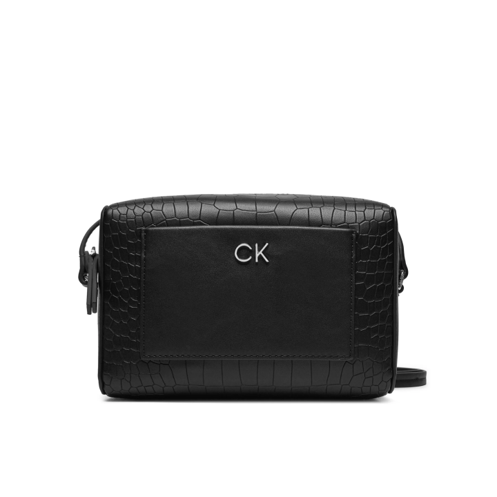 Bolso Calvin Klein de poliéster con estampado de logo negro