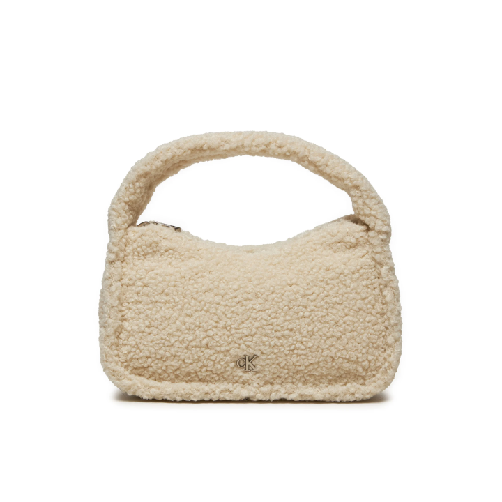 Bolso sherpa crema para mujer Calvin Klein vista frontal