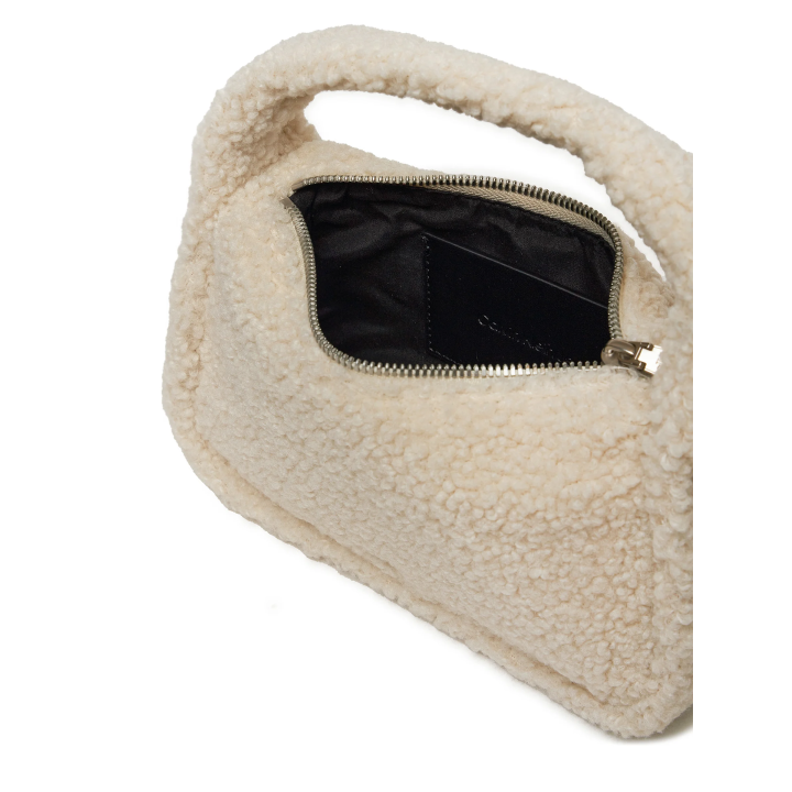 bolso sherpa crema para mujer Calvin Klein vista interior