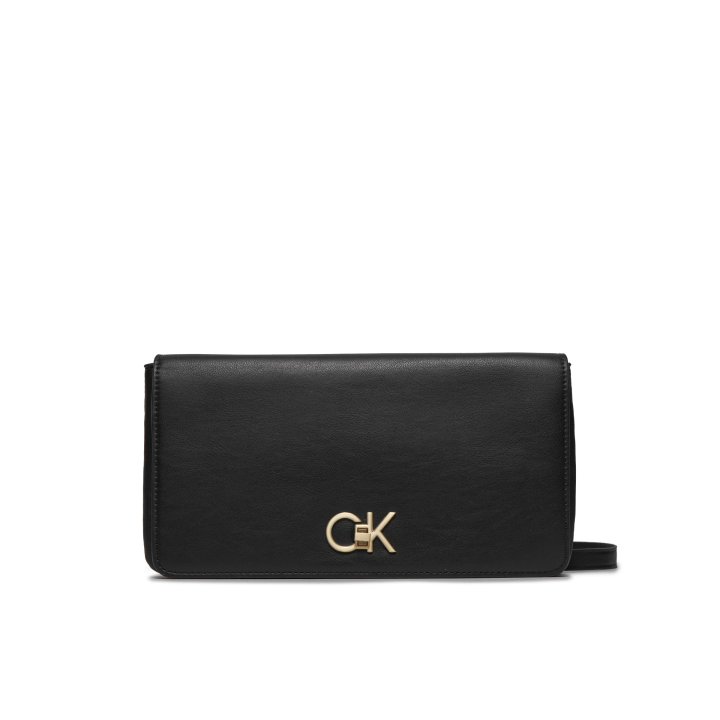 Bolso Calvin Klein amplio de poliéster negro vista frontal