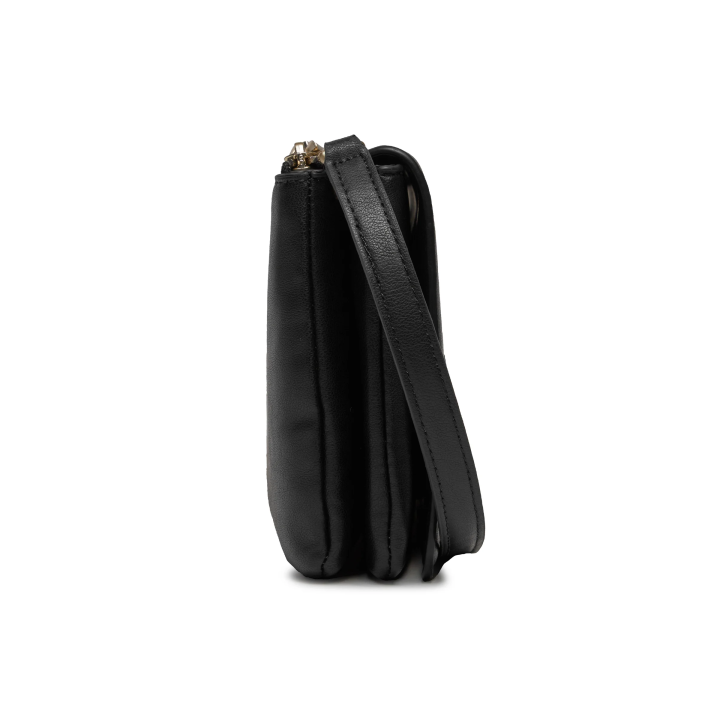 Bolso Calvin Klein amplio de poliéster negro vista lateral