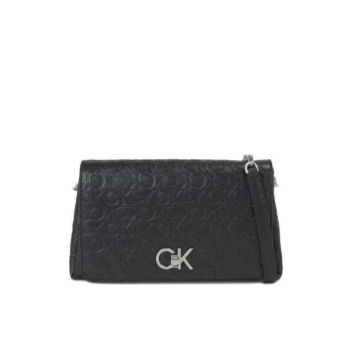 Bolso Calvin Klein de poliéster pequeño cadena negro