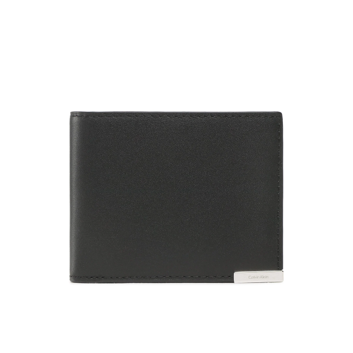 Cartera Calvin Klein de polietileno cuadrada con RFID negra