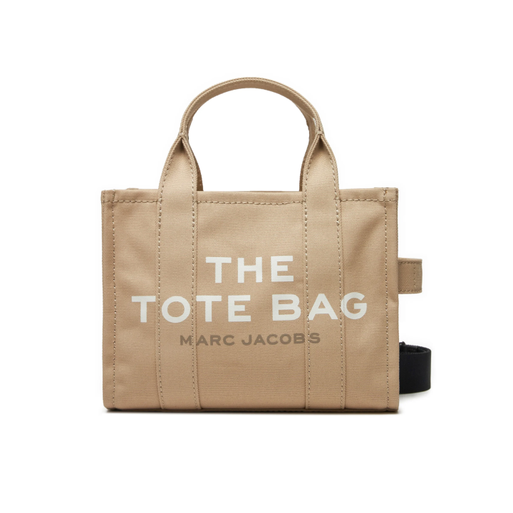 Bolso Marc Jacobs The Tote Bag pequeño beige frontal