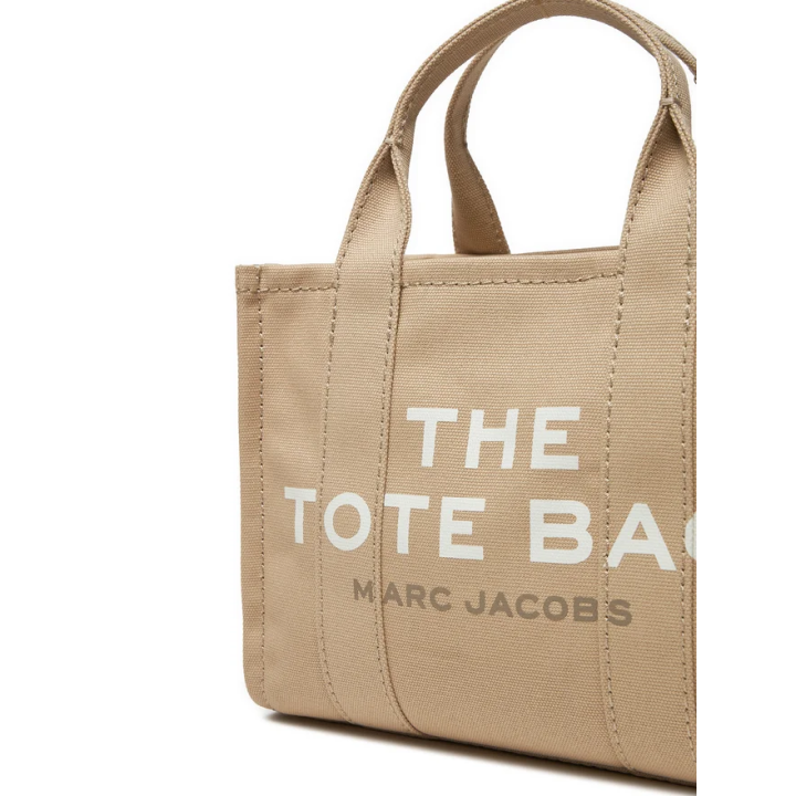 Bolso Marc Jacobs The Tote Bag pequeño beige detalle
